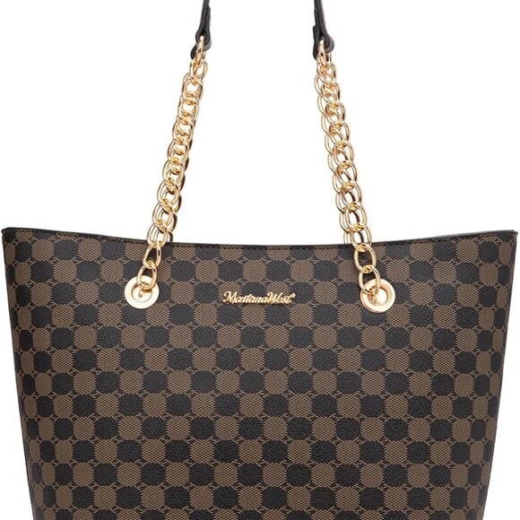 Women Tote Bag Faux Leather Large Capacity Zipper Handbag for Work Travel - Picture 1 of 7
